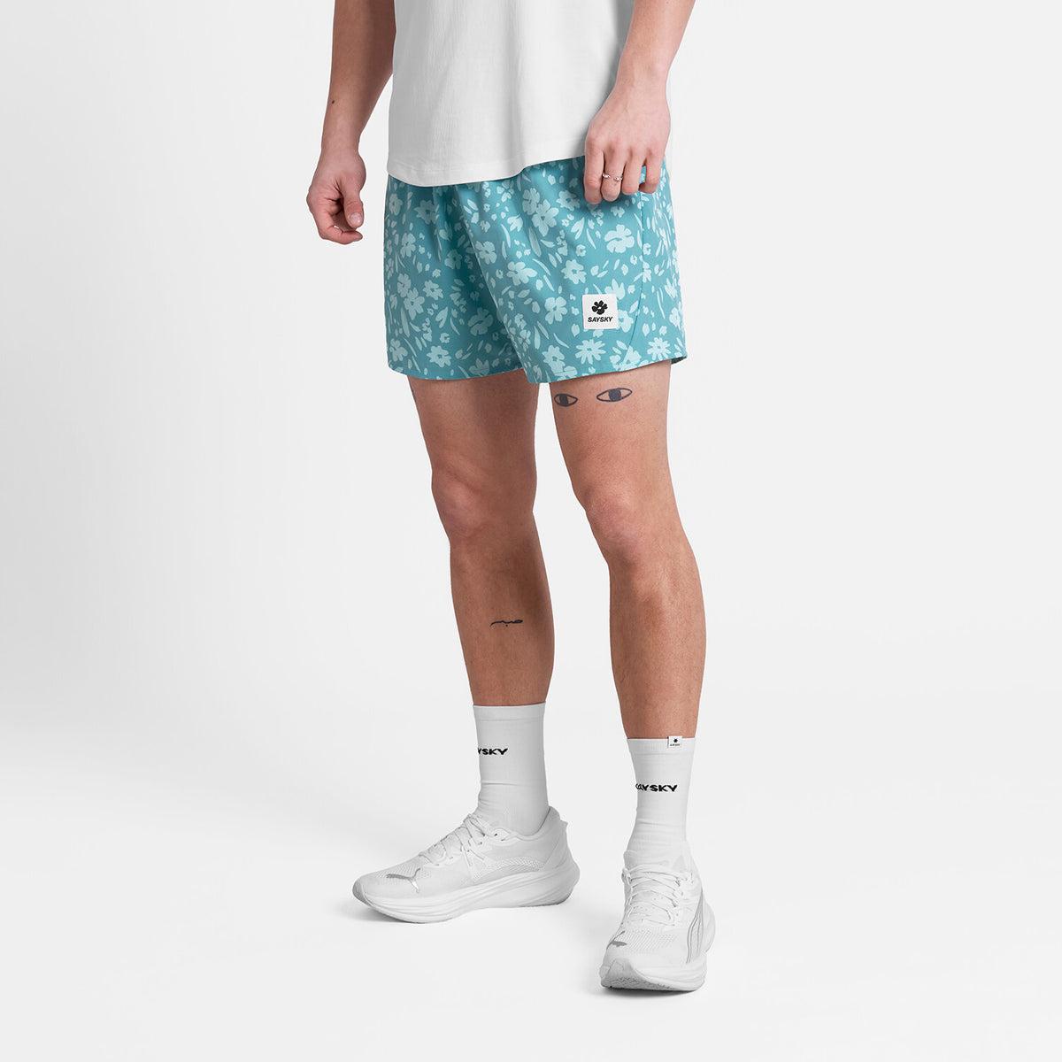 Saysky Flower Pace Shorts 5'' Lyseblå Flower 1066 SM40011