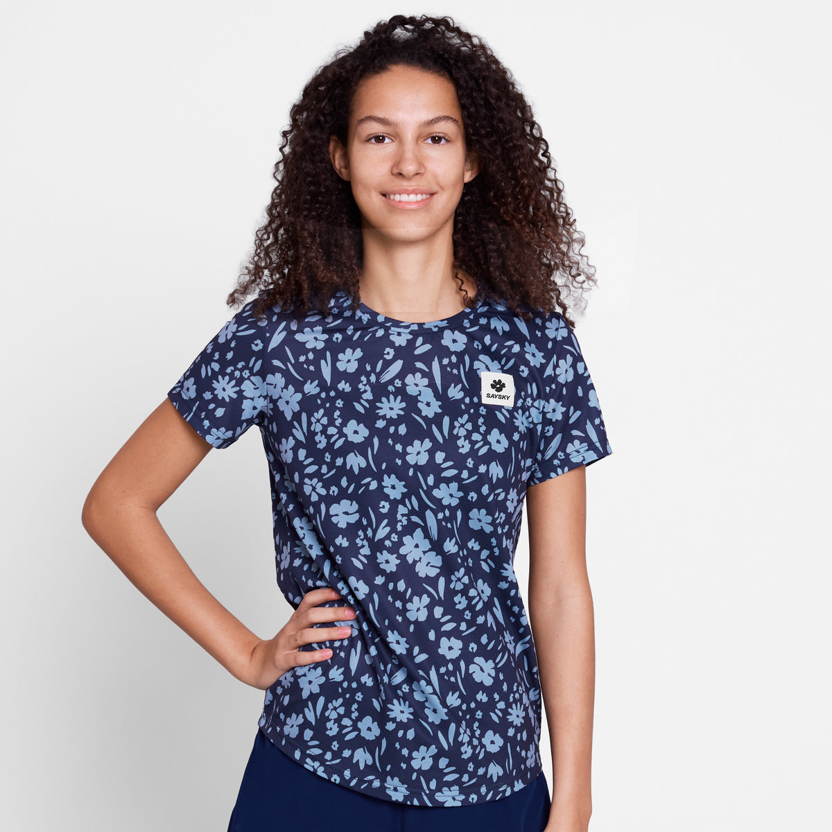 Saysky Flower Combat T-Shirt Blå Flower 1065 SW25010