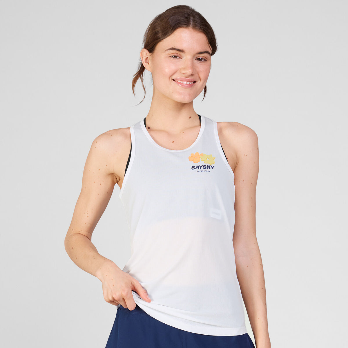 Saysky Flower Combat Singlet Hvid 101 SW30013