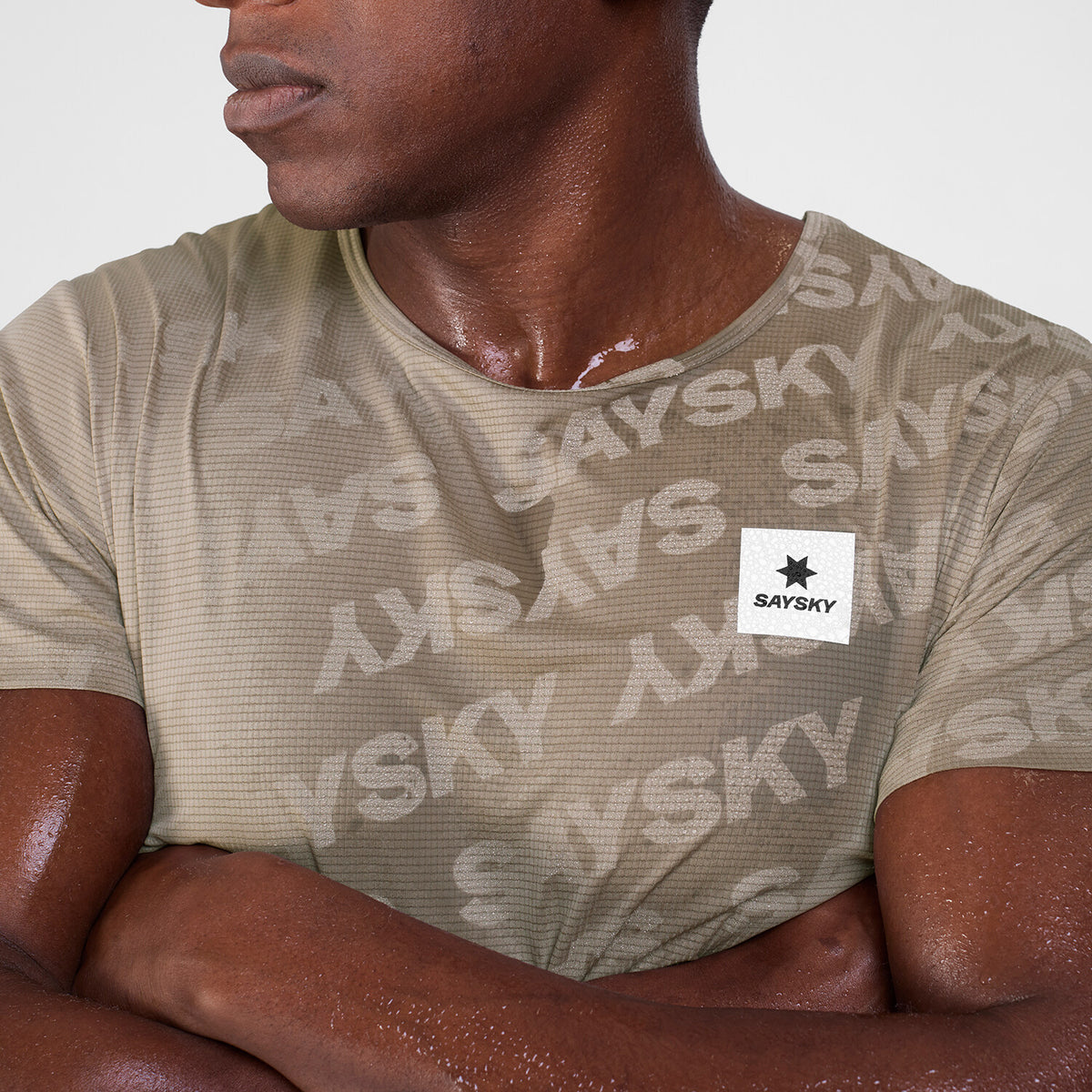 Saysky Reactive Flow T-shirt Mørk Beige Logo 1070 SM25011
