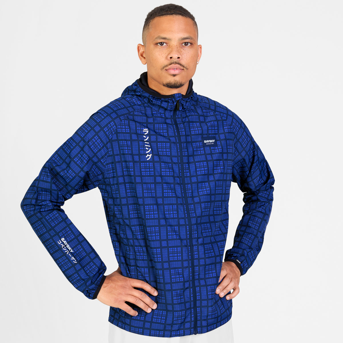 Saysky Pace Jacket Blå Checker 1077 SM10019