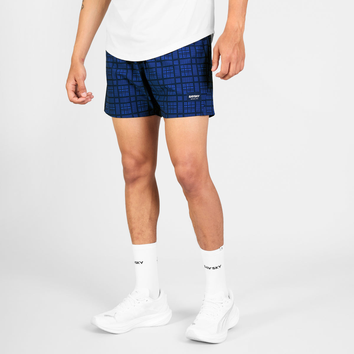 Saysky Pace Shorts 5'' Blå Checker 1077 SM40017