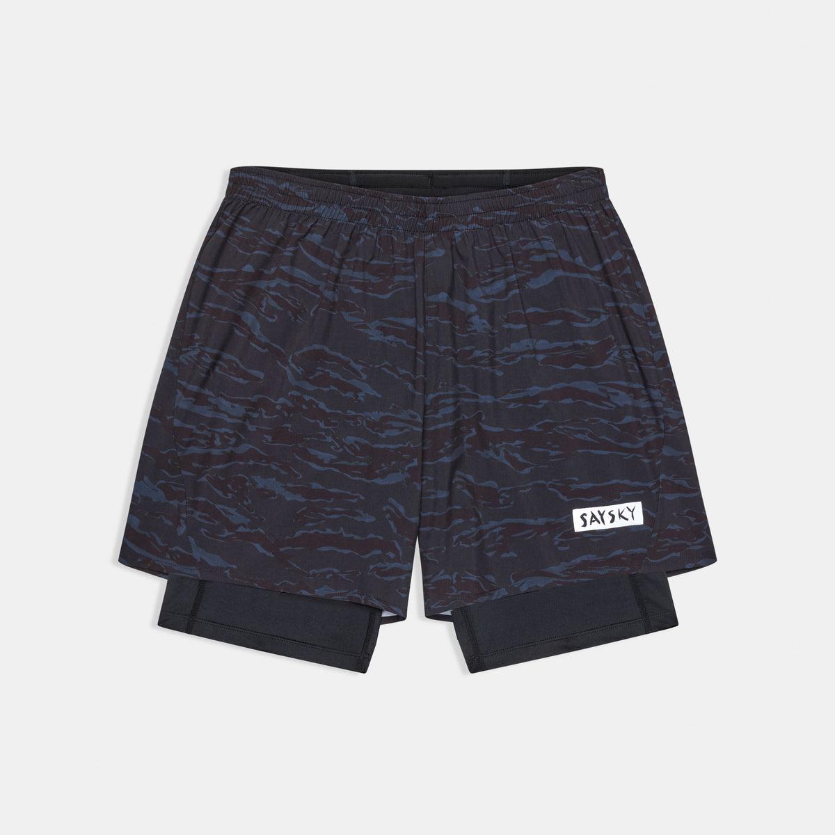 Saysky Tiger Pace 2 in 1 Shorts 5'' Sort Camo 1080 SM40019