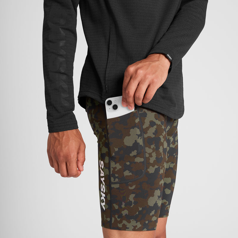 SAYSKY Camo Combat+ Short Tights 9" TIGHTS 1048 - BROWN AOP