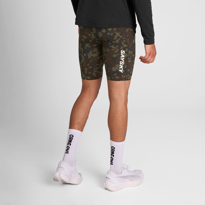 SAYSKY Camo Combat+ Short Tights 9" TIGHTS 1048 - BROWN AOP