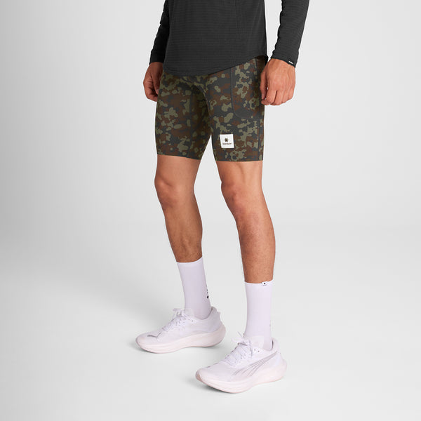SAYSKY Camo Combat+ Short Tights 9" TIGHTS 1048 - BROWN AOP