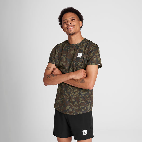 SAYSKY Camo Combat T-Shirt T-SHIRTS 1048 - BROWN AOP