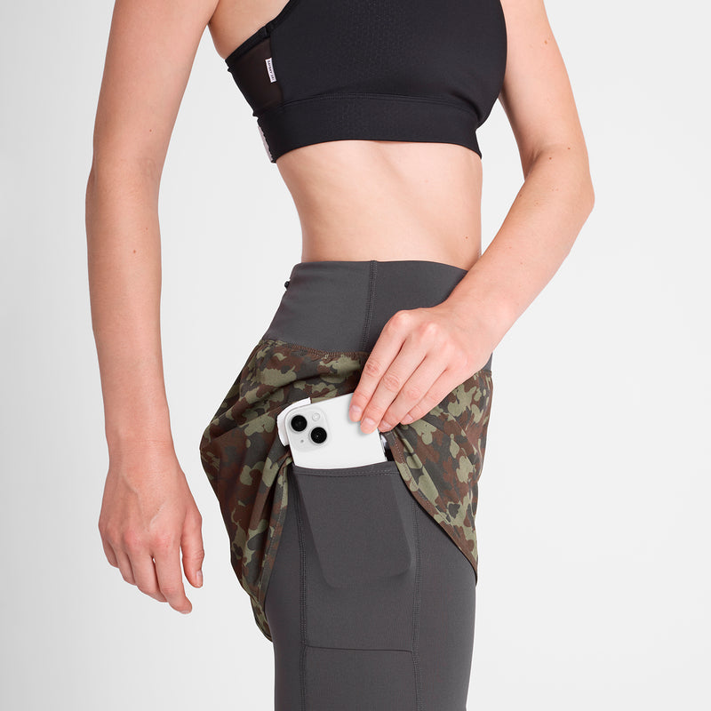 SAYSKY Camo Pace 2 in 1 Shorts 3'' SHORTS 1048 - BROWN AOP