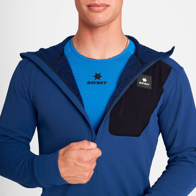 SAYSKY Combat Half Zip Fleece Hoodie FLEECE 219 - BLUE