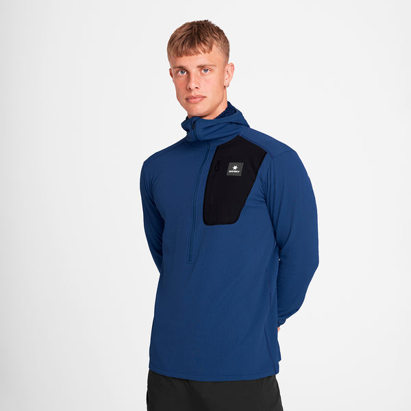 SAYSKY Combat Half Zip Fleece Hoodie FLEECE 219 - BLUE