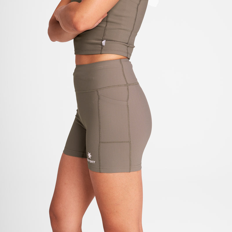 SAYSKY Combat+ Rib Short Tights 4'' TIGHTS 714 - TAUPE