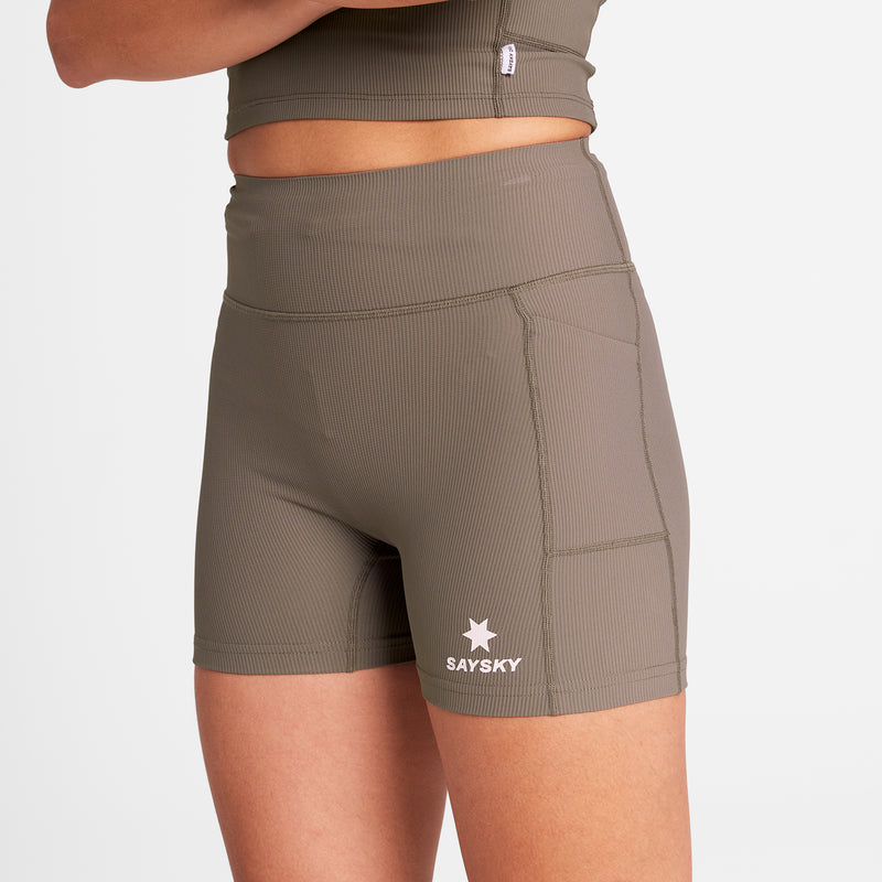 SAYSKY Combat+ Rib Short Tights 4'' TIGHTS 714 - TAUPE