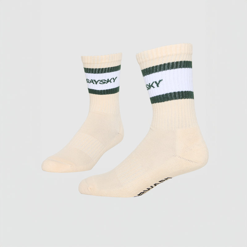 SAYSKY Crew Socks SOKKER 101 - WHITE