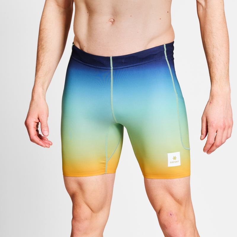 SAYSKY Drip Dye Combat+ Short Tights 7" TIGHTS 1032 - BLUE AOP