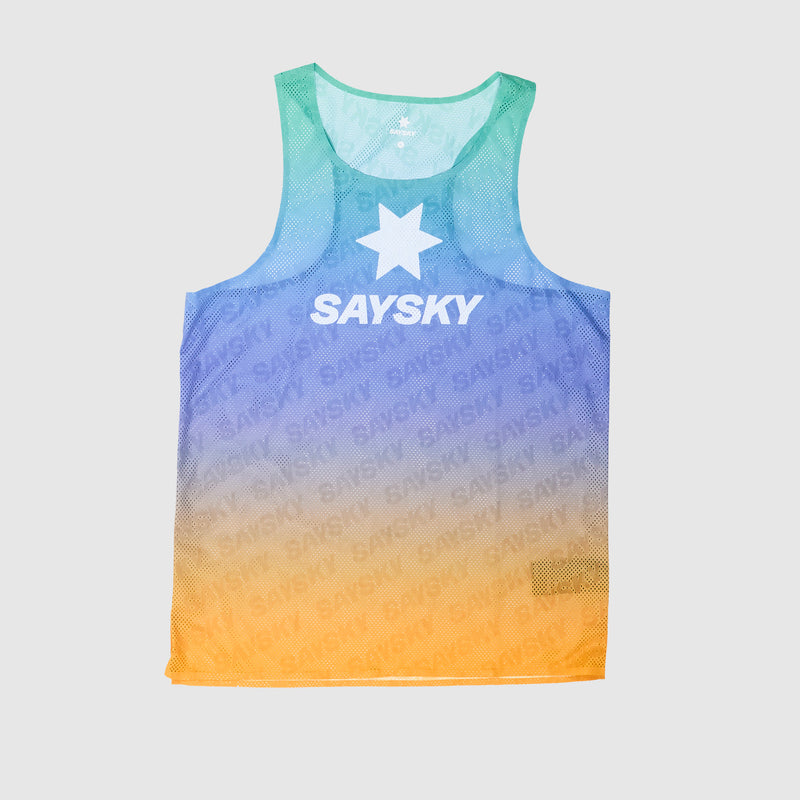 SAYSKY Drip Dye Flow Air Singlet SINGLETTER 1033 - PURPLE AOP
