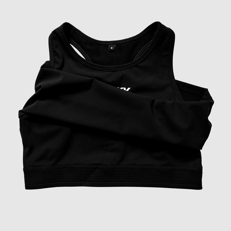 SAYSKY Flow Race Crop Top SPORTS-BH 901 - BLACK