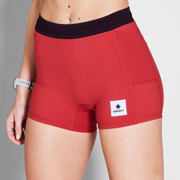 SAYSKY Flow+ Race Short Tights 4" TIGHTS 506 - RED