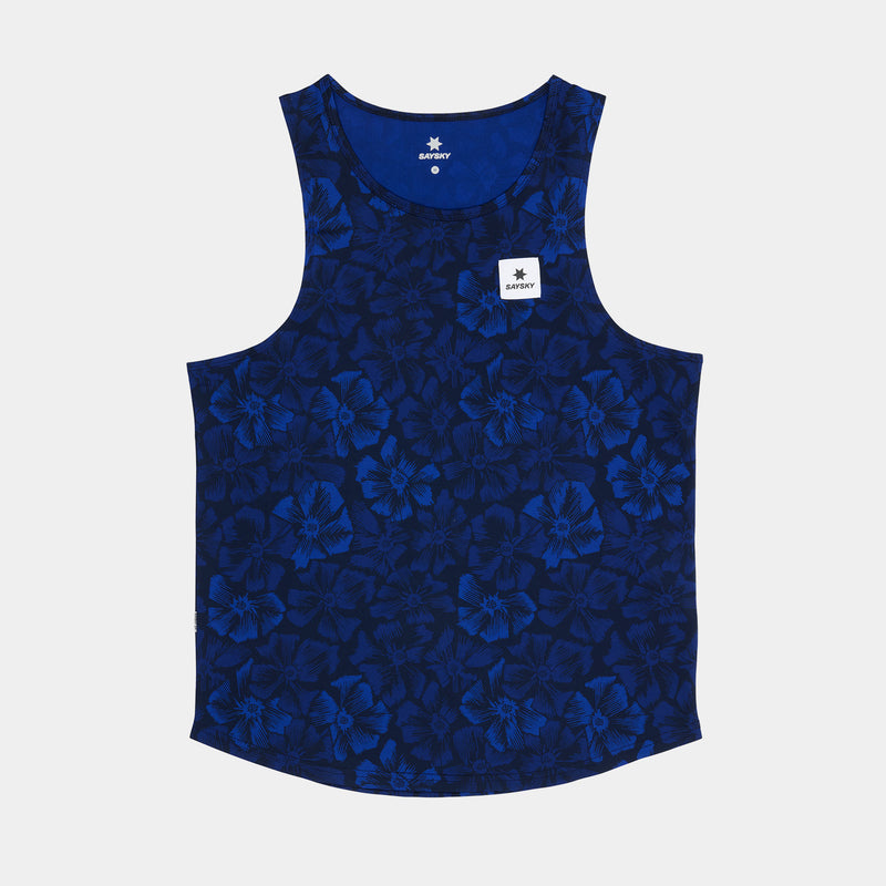 SAYSKY Flower Combat Singlet SINGLETTER 1029 - BLUE AOP
