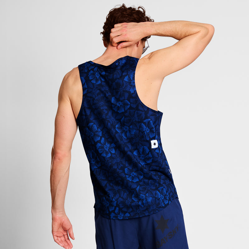 SAYSKY Flower Combat Singlet SINGLETTER 1029 - BLUE AOP