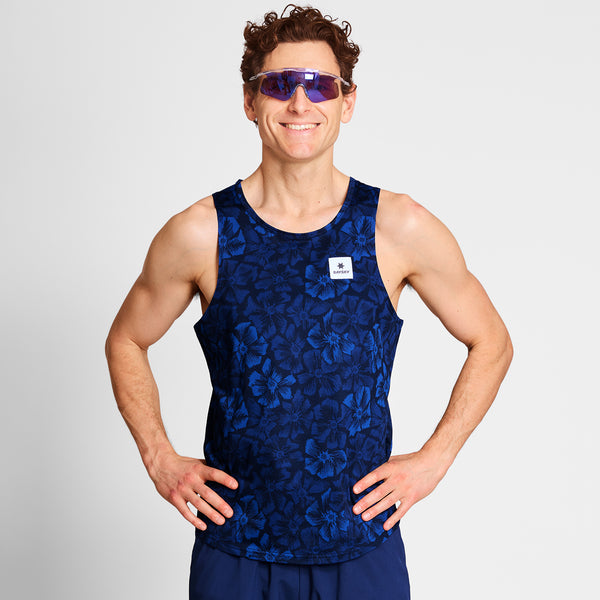 SAYSKY Flower Combat Singlet SINGLETTER 1029 - BLUE AOP
