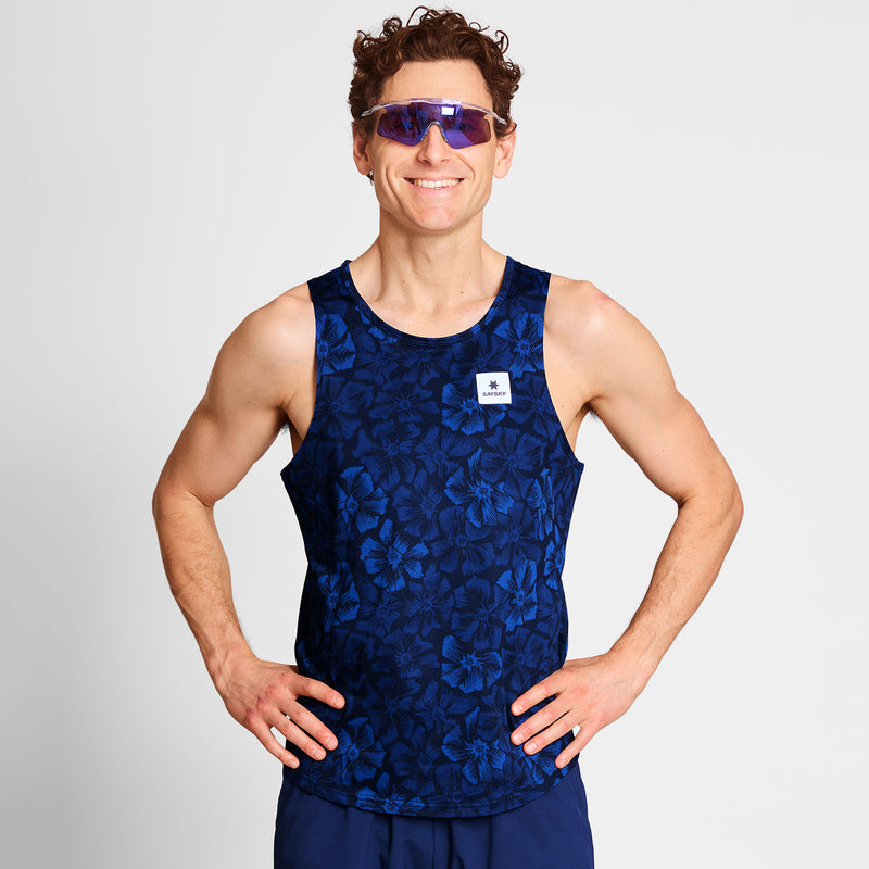 SAYSKY Flower Combat Singlet SINGLETTER 1029 - BLUE AOP