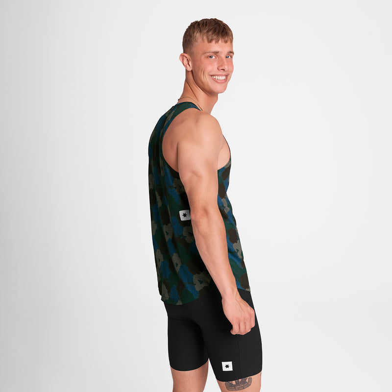 SAYSKY Flower Combat Singlet SINGLETTER 1046 - BLUE AOP