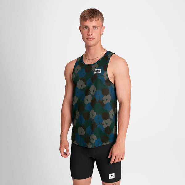 SAYSKY Flower Combat Singlet SINGLETTER 1046 - BLUE AOP