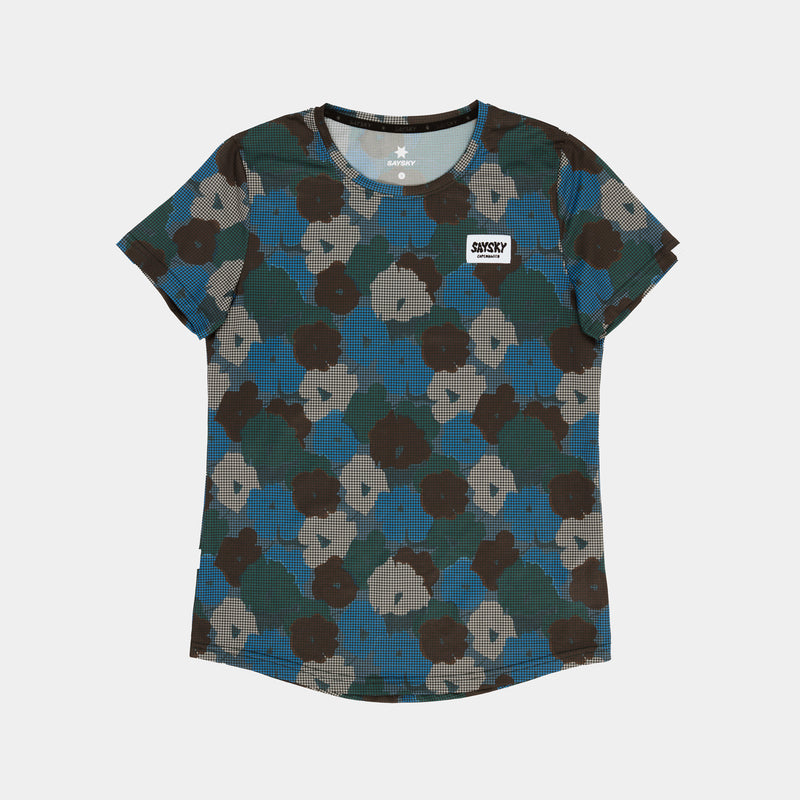SAYSKY Flower Combat T-Shirt T-SHIRTS 1046 - BLUE AOP