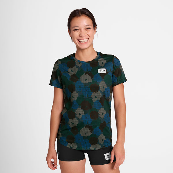 SAYSKY Flower Combat T-Shirt T-SHIRTS 1046 - BLUE AOP