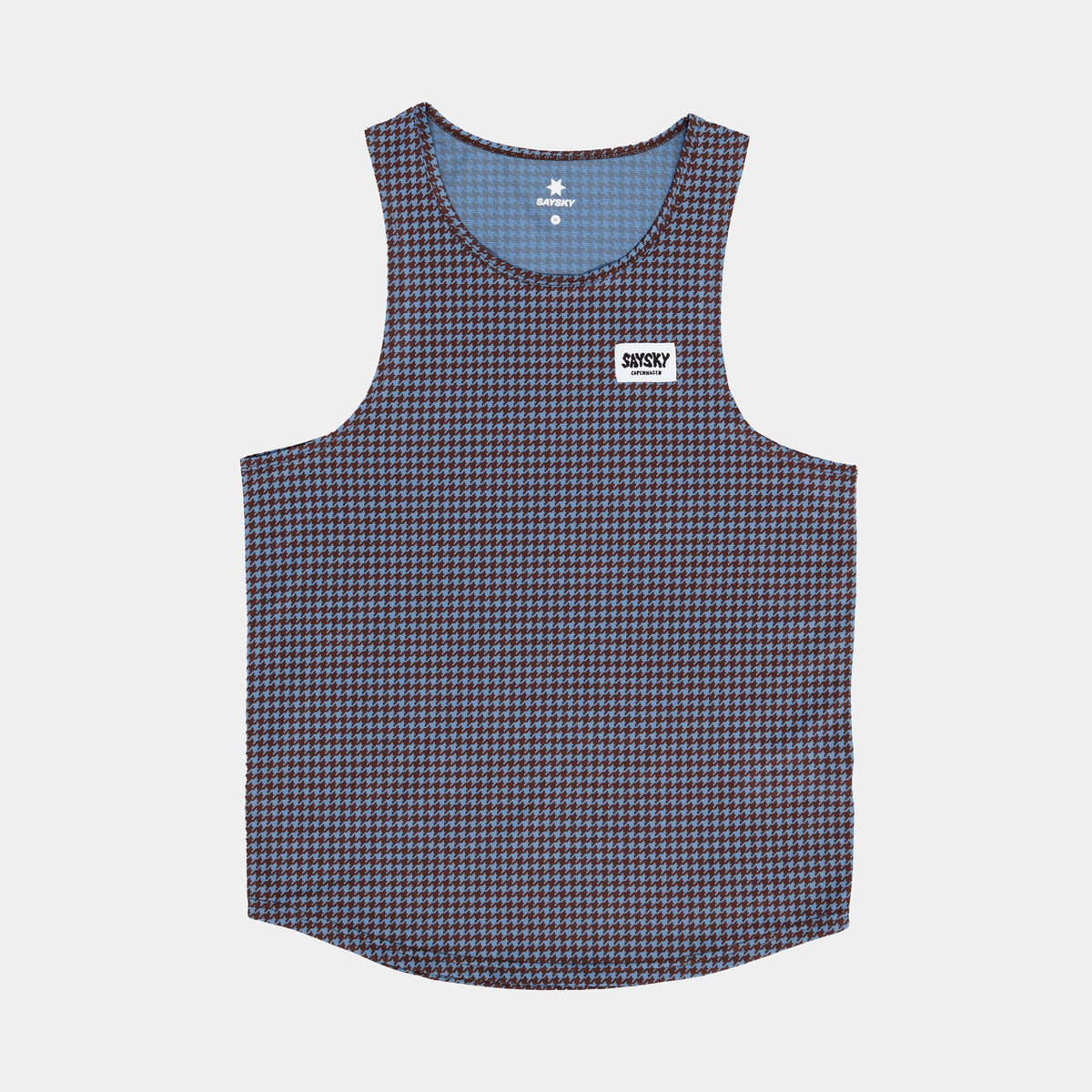 SAYSKY Houndstooth Combat Singlet SINGLETTER 1047 - BLUE AOP