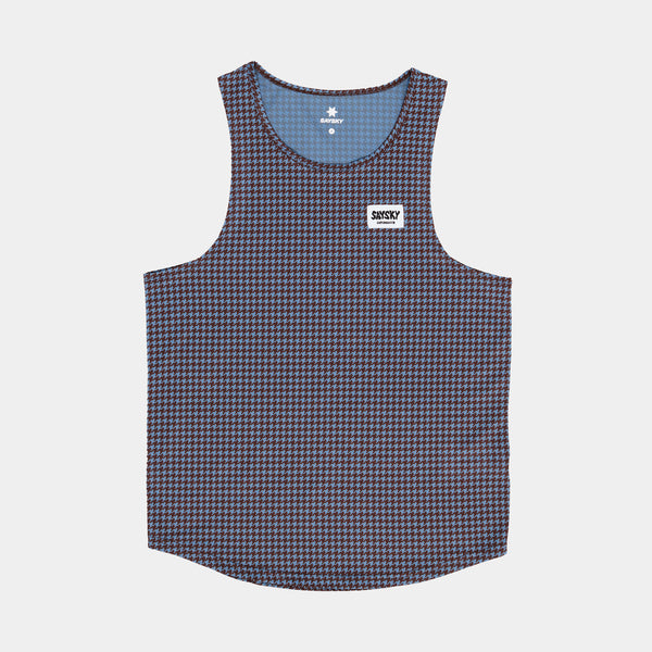 SAYSKY Houndstooth Combat Singlet SINGLETTER 1047 - BLUE AOP