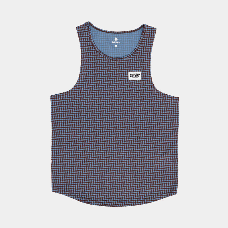 SAYSKY Houndstooth Combat Singlet SINGLETTER 1047 - BLUE AOP