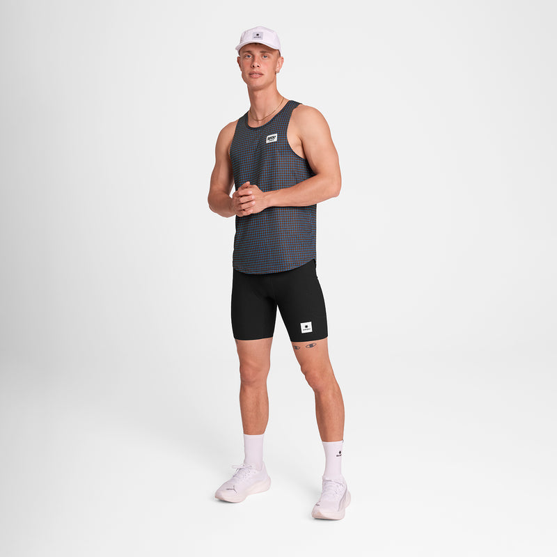 SAYSKY Houndstooth Combat Singlet SINGLETTER 1047 - BLUE AOP