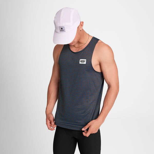 SAYSKY Houndstooth Combat Singlet SINGLETTER 1047 - BLUE AOP