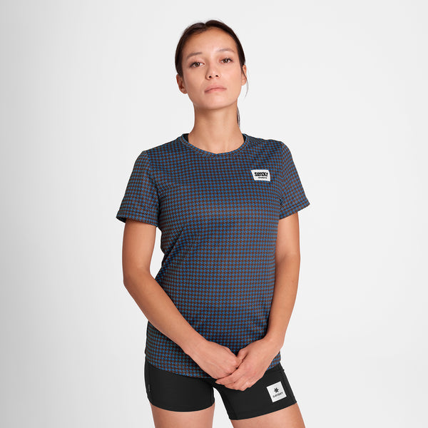 SAYSKY Houndstooth Combat T-Shirt T-SHIRTS 1047 - BLUE AOP