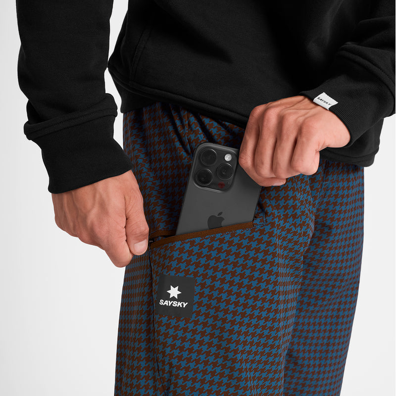 SAYSKY Houndstooth Everyday Pants BUKSER 1047 - BLUE AOP
