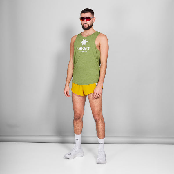 SAYSKY Logo Combat Pro Singlet SINGLETTER 3009 - GREEN MELANGE