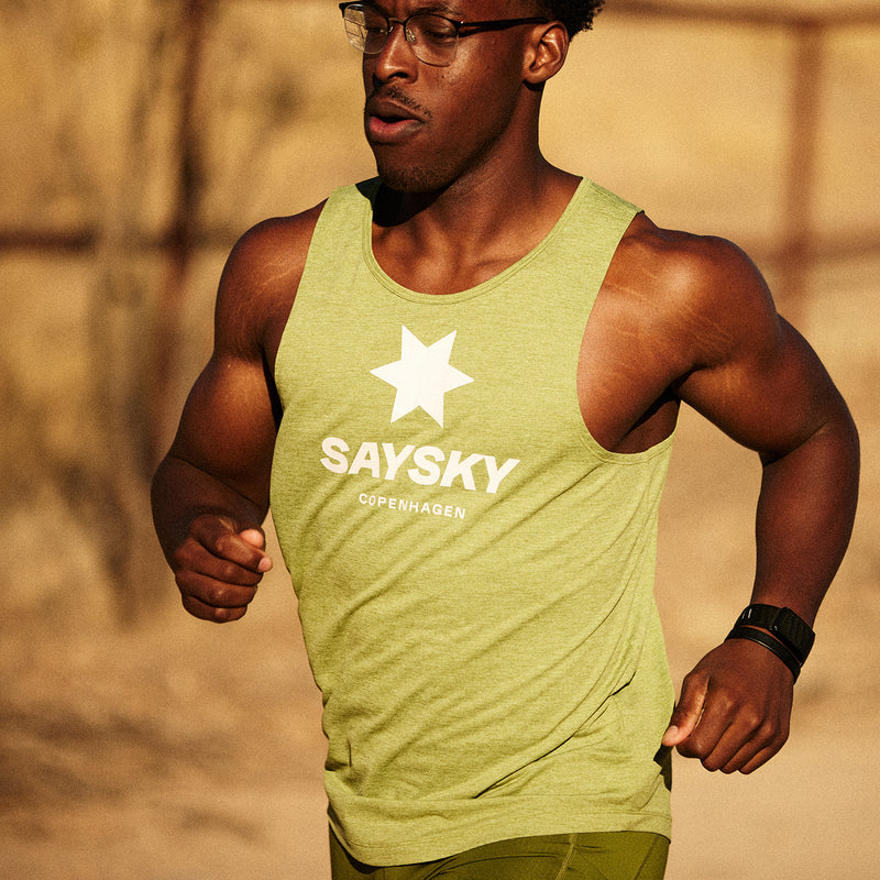 SAYSKY Logo Combat Pro Singlet SINGLETTER 3009 - GREEN MELANGE