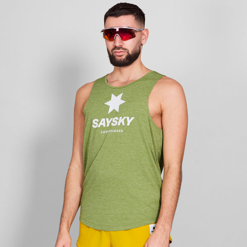 SAYSKY Logo Combat Pro Singlet SINGLETTER 3009 - GREEN MELANGE