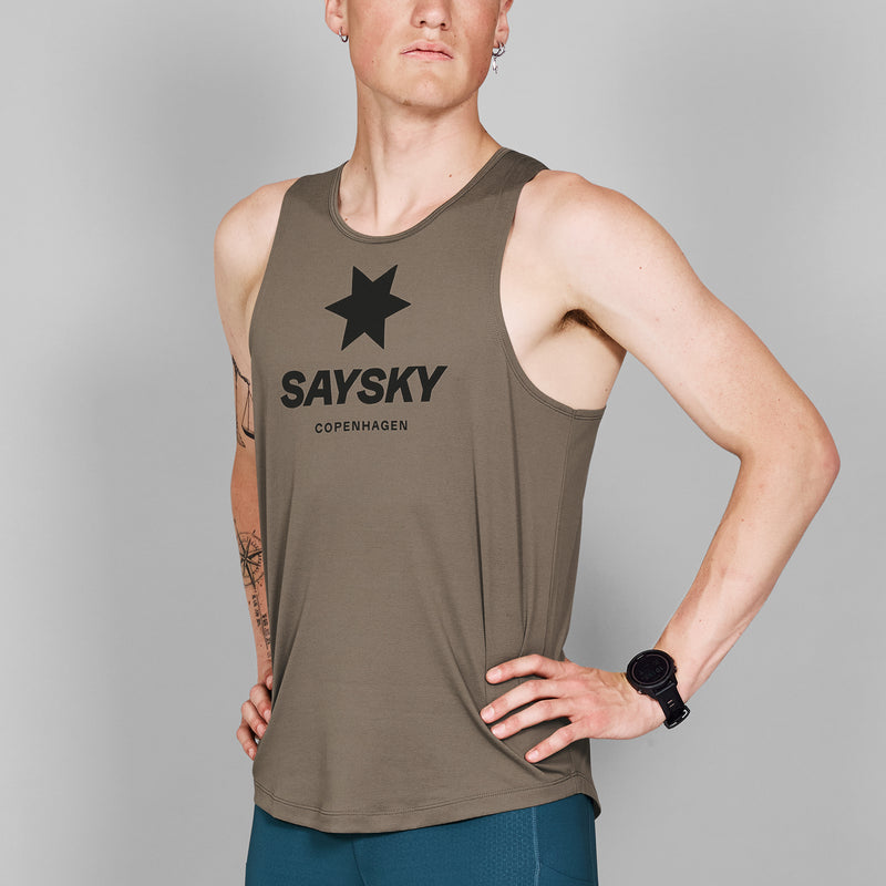 SAYSKY Logo Combat Pro Singlet SINGLETTER 7005 - BROWN MELANGE