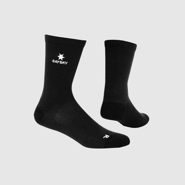 SAYSKY Logo High Merino Socks SOKKER 901 - BLACK