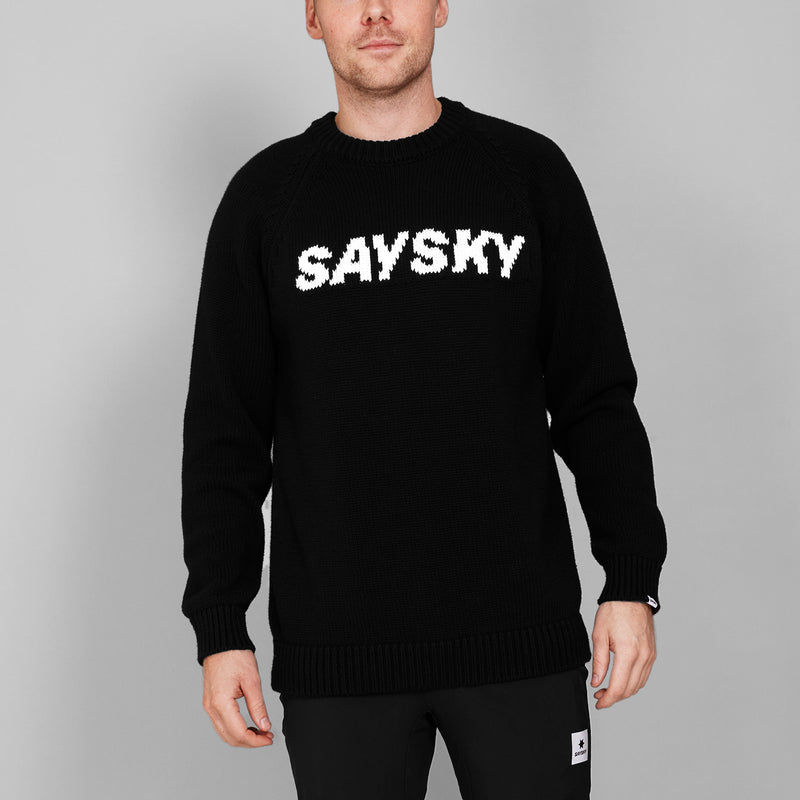 SAYSKY Logo Knitted Crew Neck SWEATSHIRTS 901 - BLACK