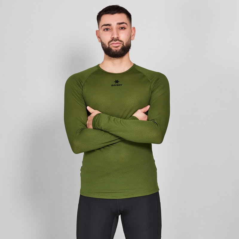 SAYSKY Mesh Base Layer Long Sleeve LONG SLEEVES 313 - GREEN