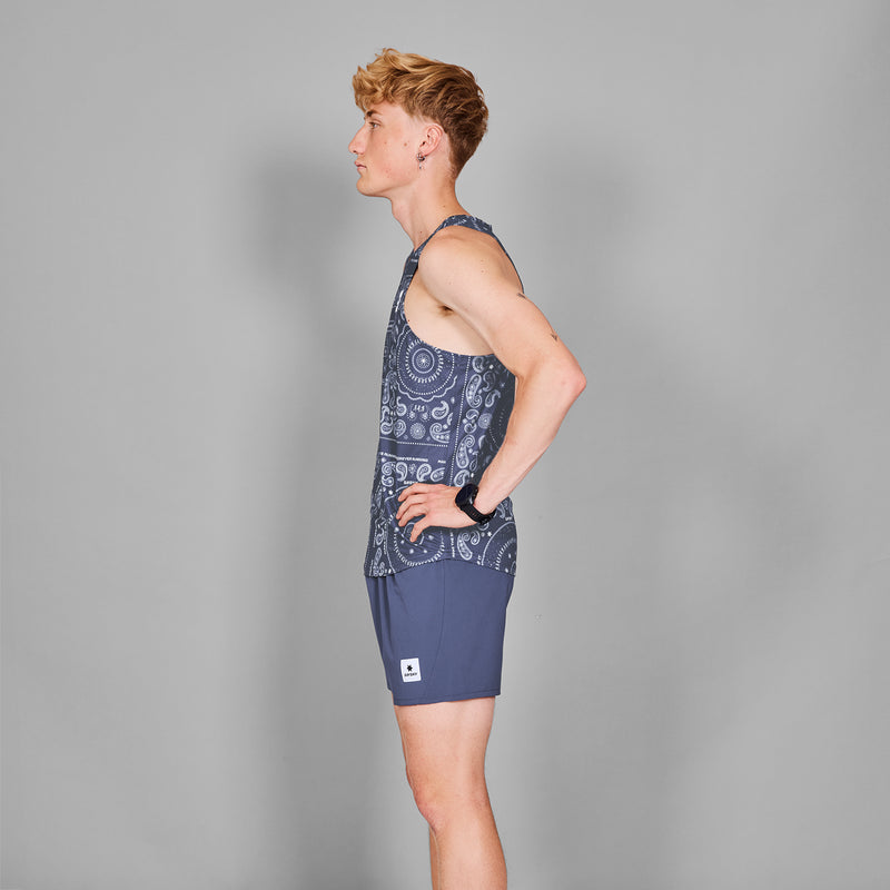 SAYSKY Paisley Combat Singlet SINGLETTER 1020 - BLUE PAISLEY AOP