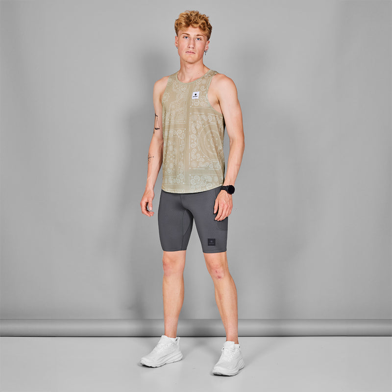 SAYSKY Paisley Combat Singlet SINGLETTER 1021 - BEIGE PAISLEY AOP