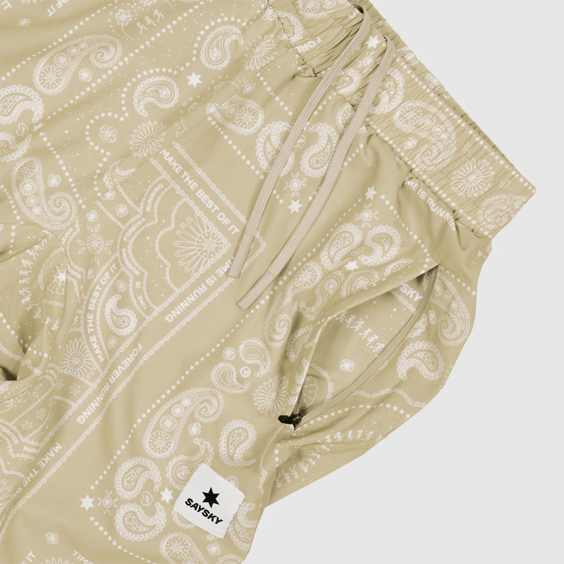 SAYSKY Paisley Pace Pants BUKSER 1021 - BEIGE PAISLEY AOP