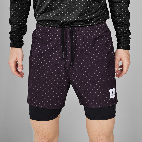 SAYSKY Polka 2 In 1 Pace Shorts 5'' SHORTS 1022 - PURPLE
