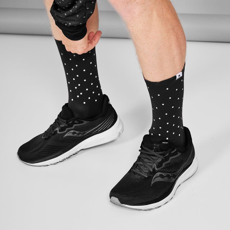 SAYSKY Reflective High Combat Socks 300 SOKKER 901 - BLACK