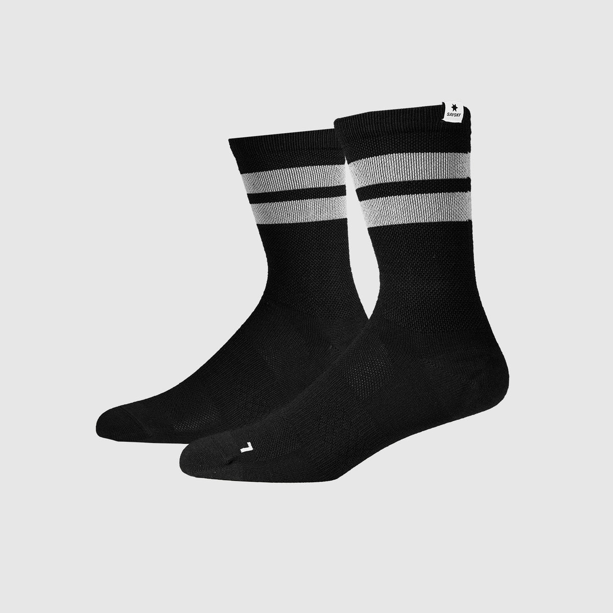 SAYSKY Reflective High Merino Socks 600 SOKKER BLACK