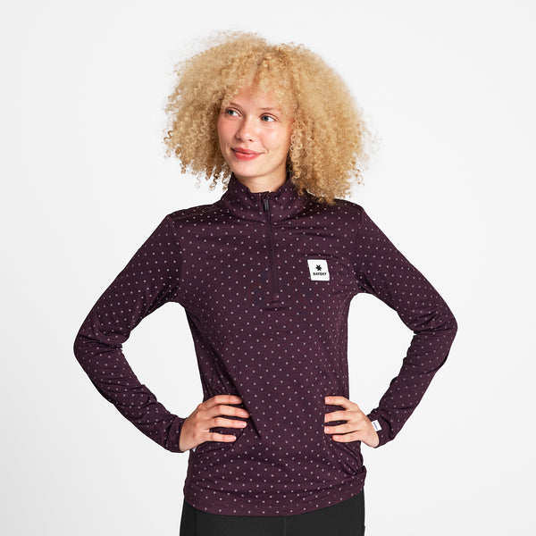 SAYSKY Reflective Pace Half Zip LONG SLEEVES 1022 - PURPLE